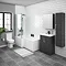 Brooklyn Hacienda Black L Shaped Bath Suite (with Vanity + Tall Cabinet) Large Image