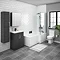 Brooklyn RH Hacienda Black L Shaped Bath Suite (with Vanity + Tall Cabinet) Large Image
