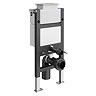 Brooklyn Black WC Unit incl. Cistern Frame, Flush Plate + Wall Hung Pan