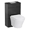 Brooklyn Hacienda Black WC Unit Inc. Cistern Frame, Flush Plate + Wall Hung Pan Large Image