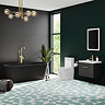 Brooklyn Matt Black 1700 x 800mm Double Ended Freestanding Bath with Brushed Brass Waste