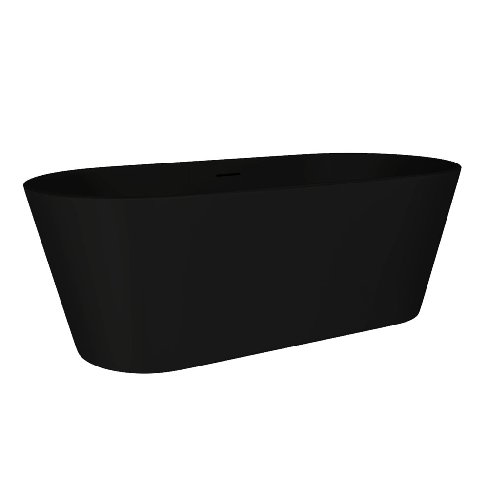 Brooklyn Matt Black 1700 x 800mm Double Ended Freestanding Bath with