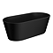 Brooklyn Matt Black 1700 x 800mm Double Ended Freestanding Bath with Brushed Brass Waste