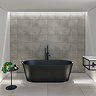 Brooklyn Matt Black 1700 x 800mm Double Ended Freestanding Bath with Matt Black Waste