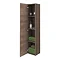 Brooklyn Mid Oak Wall Hung 1 Door Tall Storage Cabinet Profile Large Image