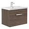 Brooklyn Mid Oak Wall Hung Vanity Furniture Package  Feature Large Image