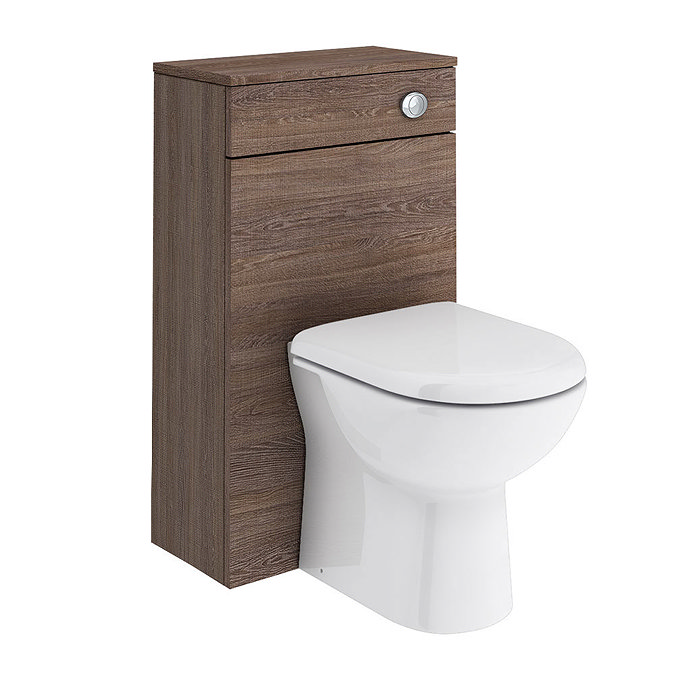 Brooklyn Mid Oak Wall Hung Vanity Furniture Package  additional Large Image