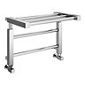 Brooklyn Modern 350 x 500mm Chrome Wall Mounted Heated Towel Rail Shelf