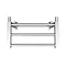 Brooklyn Modern 350 x 500mm Chrome Heated Towel Rail Shelf  Standard Large Image