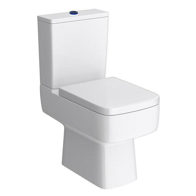 Brooklyn Modern Infra Red Flush Square Toilet + Soft Close Seat Large Image
