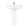 Brooklyn Modern Square Basin + Pedestal - 1 Tap Hole  In Bathroom Large Image
