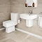 Brooklyn Modern Square Basin & Semi Pedestal (520mm Wide - 1 Tap Hole)  Feature Large Image