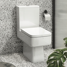 Brooklyn Modern Square Toilet with Soft Close Seat Medium Image