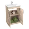 Brooklyn Natural Oak Bathroom Suite with Tall Wall Hung Cabinet  Feature Large Image