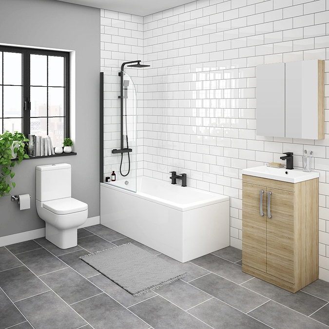 Brooklyn Natural Oak Bathroom Suite Large Image