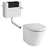 Brooklyn Natural Oak Modern Sink Vanity Unit + Toilet Package Newest Large Image