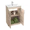 Brooklyn Natural Oak Modern Sink Vanity Unit + Toilet Package  Newest Large Image