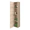 Brooklyn Natural Oak Wall Hung 1 Door Tall Storage Cabinet  Profile Large Image