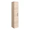 Brooklyn Natural Oak Wall Hung Single Door Tall Storage Cabinet Large Image