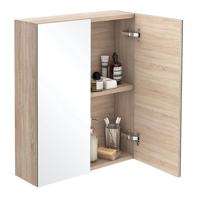 Brooklyn Natural Oak Wall Hung Vanity Furniture Package Profile Large Image