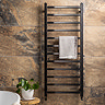 Brooklyn Square 1200 x 500mm Black Nickel Heated Towel Rail
