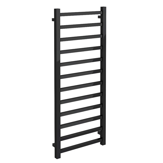 Brooklyn Square 1200 x 500mm Black Nickel Heated Towel Rail | Victorian ...