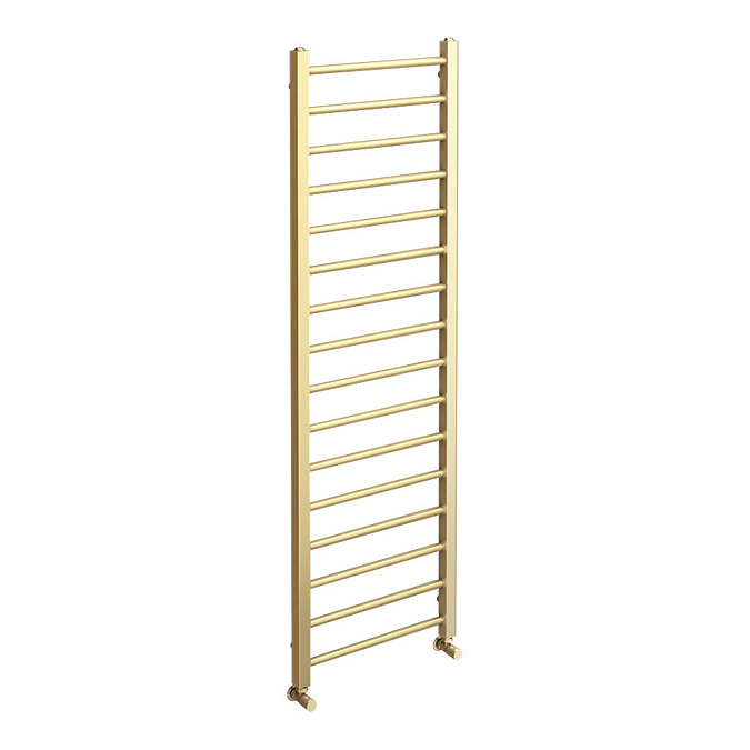 Brooklyn Square 1600 x 500mm Brushed Brass Heated Towel Rail  Profile Large Image