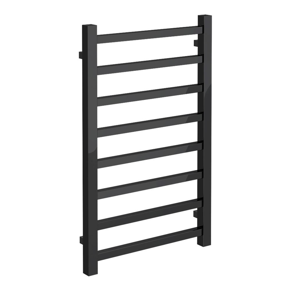 Brooklyn Square 800 x 500mm Black Nickel Heated Towel Rail | Victorian ...