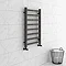 Brooklyn Square 800 x 500mm Black Nickel Heated Towel Rail Large Image