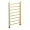 Brooklyn Square 800 x 500mm Brushed Brass Heated Towel Rail  Profile Large Image