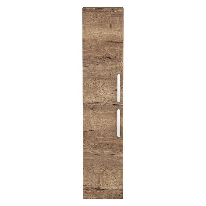 Brooklyn Wall Hung 2-Door Tall Storage Cabinet - Brown Oak