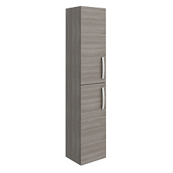 Brooklyn Wall Hung 2-Door Tall Storage Cabinet – Grey Avola