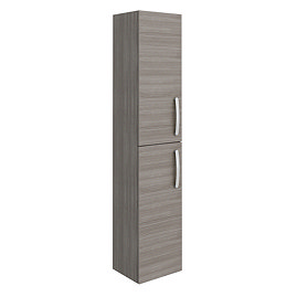 Brooklyn Wall Hung 2-Door Tall Storage Cabinet – Grey Avola