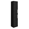 Brooklyn Wall Hung 2-Door Tall Storage Cabinet - Black