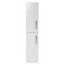 Brooklyn Wall Hung 2 Door Tall Storage Cabinet - White Gloss  Feature Large Image