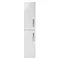 Brooklyn Wall Hung 2 Door Tall Storage Cabinet - White Gloss  Feature Large Image
