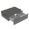 Brooklyn Wall Hung Countertop Basin Shelf with Drawer - Gloss Grey - 600 x 450mm Profile Large Imag