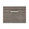 Brooklyn Wall Hung Countertop Vanity Unit - Grey Avola - 600mm with White Worktop & Chrome Handle Standard Large Image