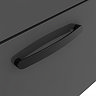 Brooklyn 600mm Gloss Grey Wall Hung Vanity Unit - Single Drawer With Matt Black Handle