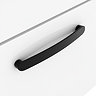 Brooklyn 500mm Gloss White Wall Hung Vanity Unit - Single Drawer With Matt Black Handle