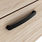 Brooklyn 500mm Natural Oak Wall Hung Vanity Unit - Single Drawer With Matt Black Handle