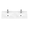 Brooklyn Wall Hung Vanity Unit (Gloss White with 1205mm Poly-Marble Double Bowl Basin)
