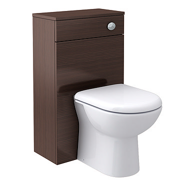 Brooklyn WC Unit with Cistern - Brown Avola - 500mm Profile Large Image