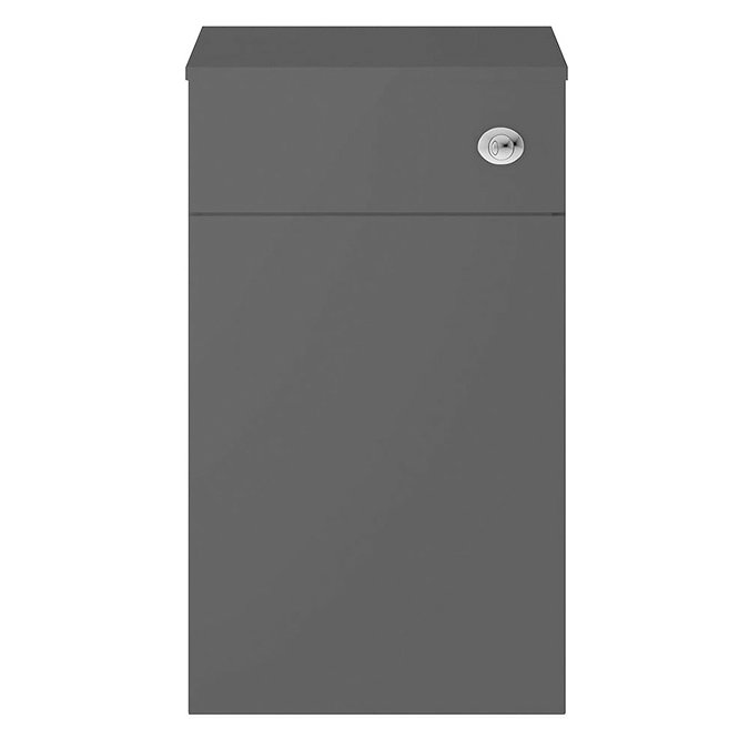 Brooklyn WC Unit with Cistern - Gloss Grey - 500mm  Feature Large Image