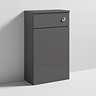Brooklyn WC Unit with Cistern - Gloss Grey - 500mm  In Bathroom Large Image