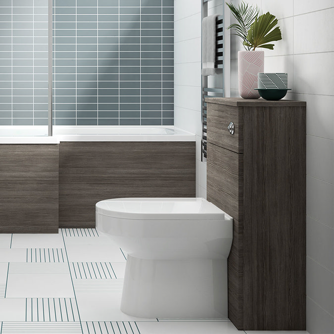 Brooklyn WC Unit with Cistern - Grey Avola - 500mm  In Bathroom Large Image