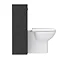 Brooklyn WC Unit with Cistern - Hacienda Black - 500mm  additional Large Image