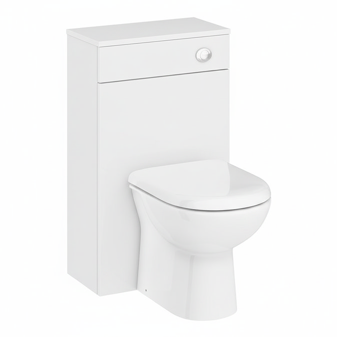 Brooklyn WC Unit with Concealed Cistern - Gloss White (500mm)