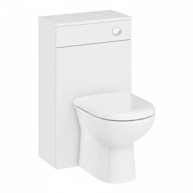 Brooklyn WC Unit with Concealed Cistern - Gloss White (500mm)