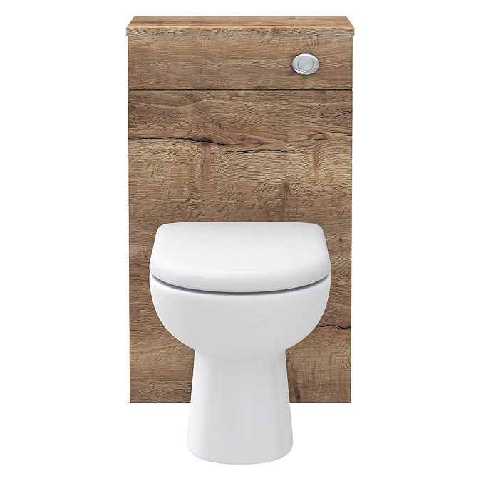 Brooklyn WC Unit with Concealed Cistern - Brown Oak (500mm)